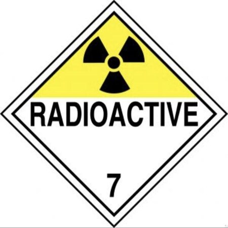 Accuform DOT PLACARD HAZARD CLASS 7  MPL701MG100 MPL701MG100